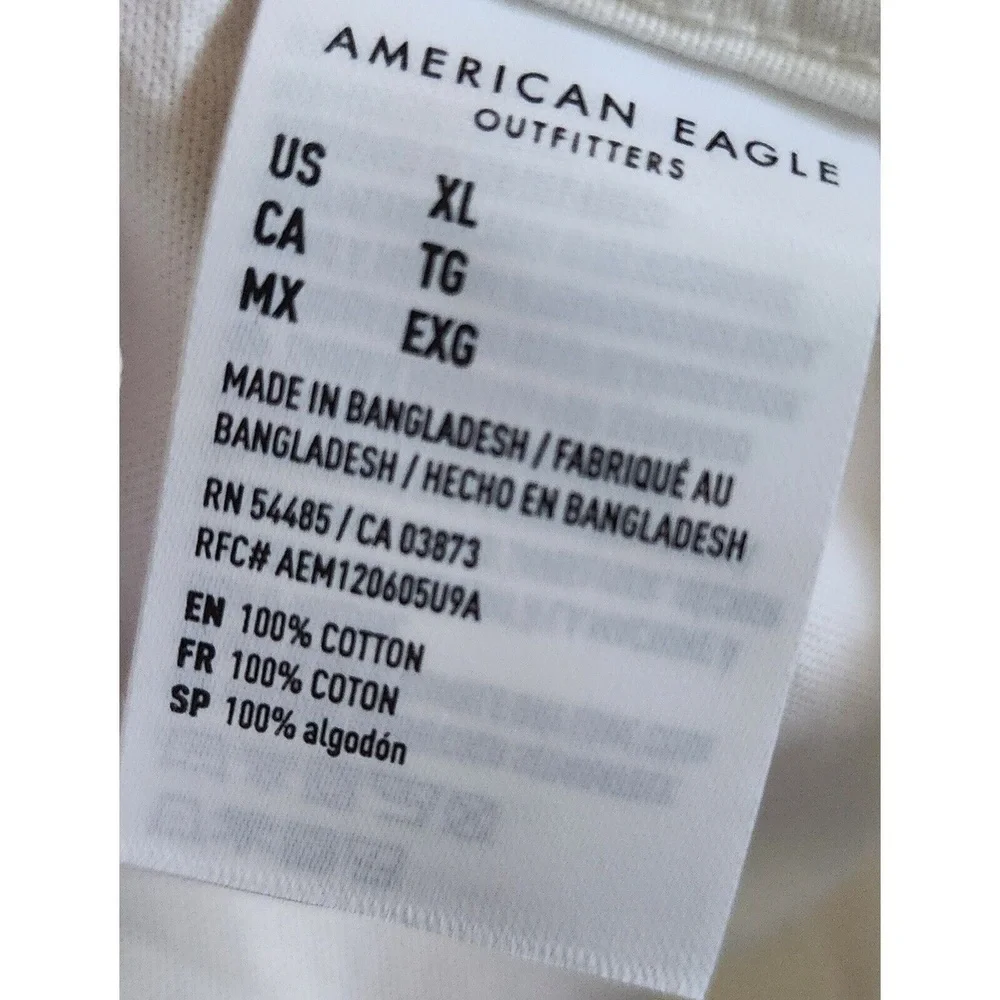 American Eagle Ombre Button Down Short‎ Sleeve Casual Shirt XL